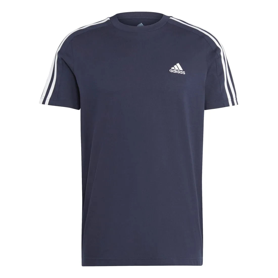 ADIDAS ESSENTIALS SINGLE JERSEY 3-STRIPES MEN'S TEES BLUE