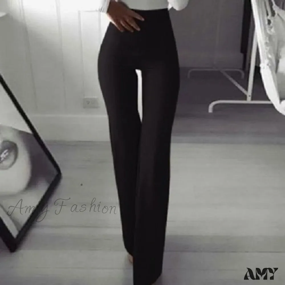 Amy Fashion - New Multi Colors Slim Trumpet Trendy Pants