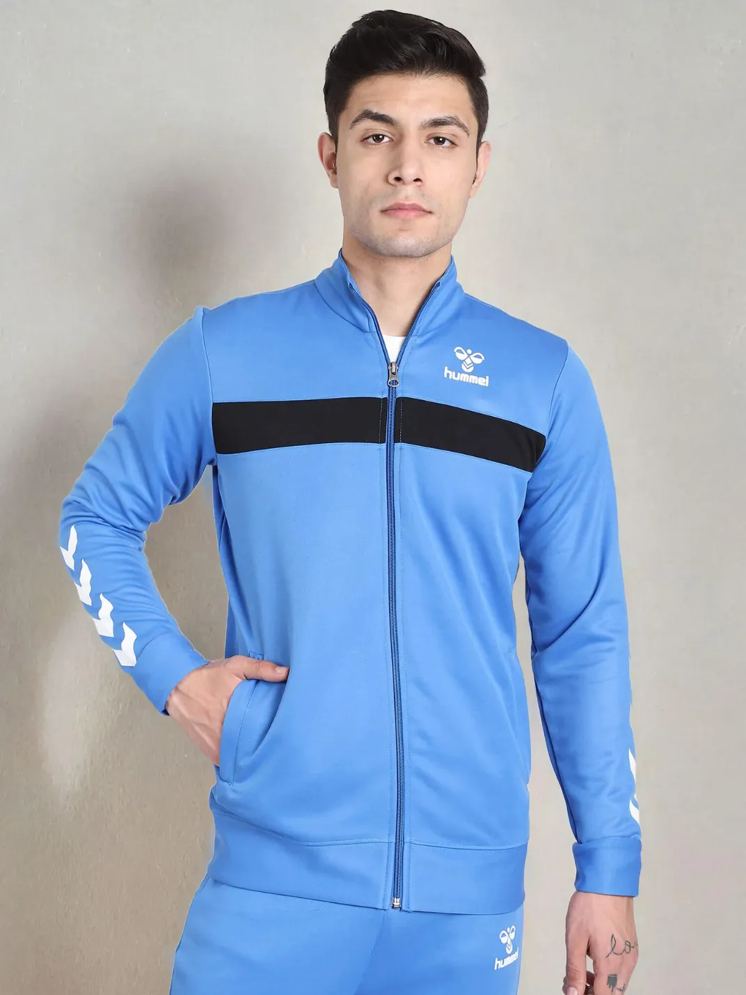 Blue Breeze Polyester Track Jacket