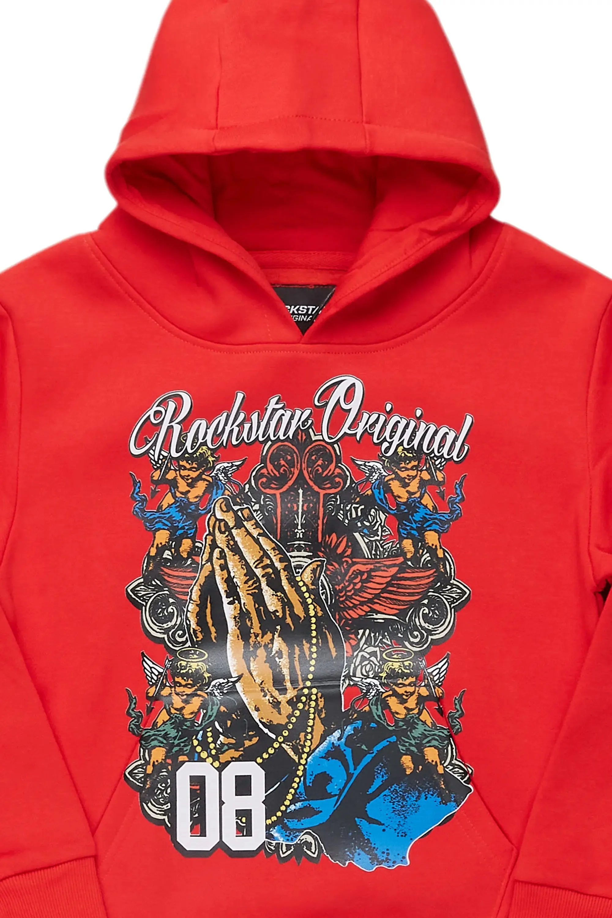 Boys Jaylen Red Graphic Hoodie