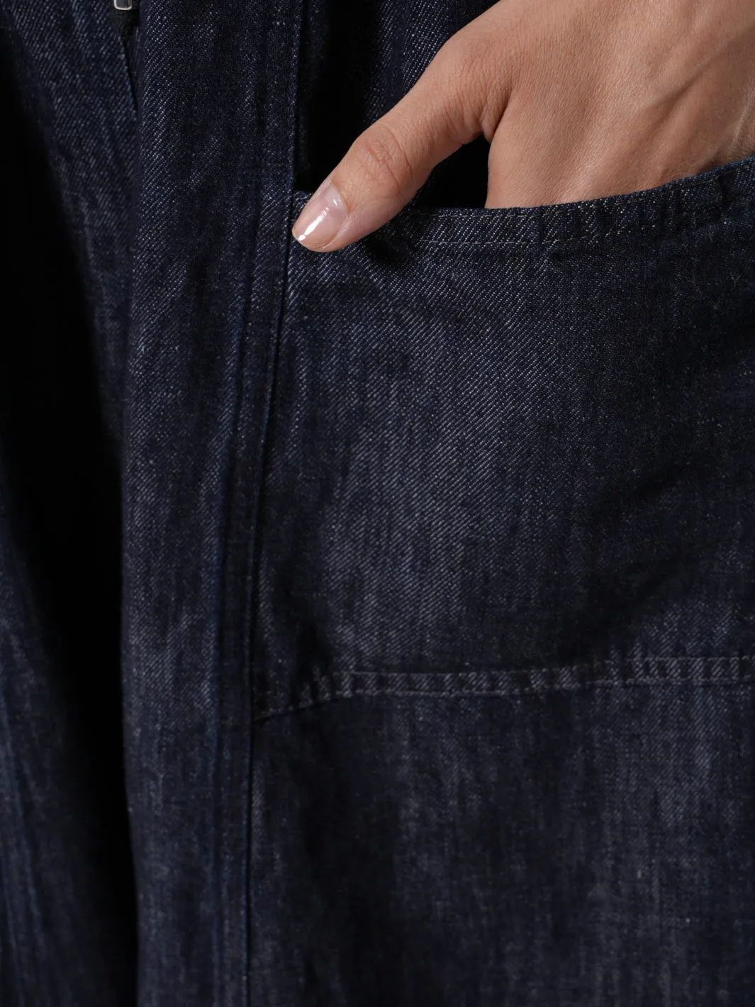 Casual Denim Pants With Linen