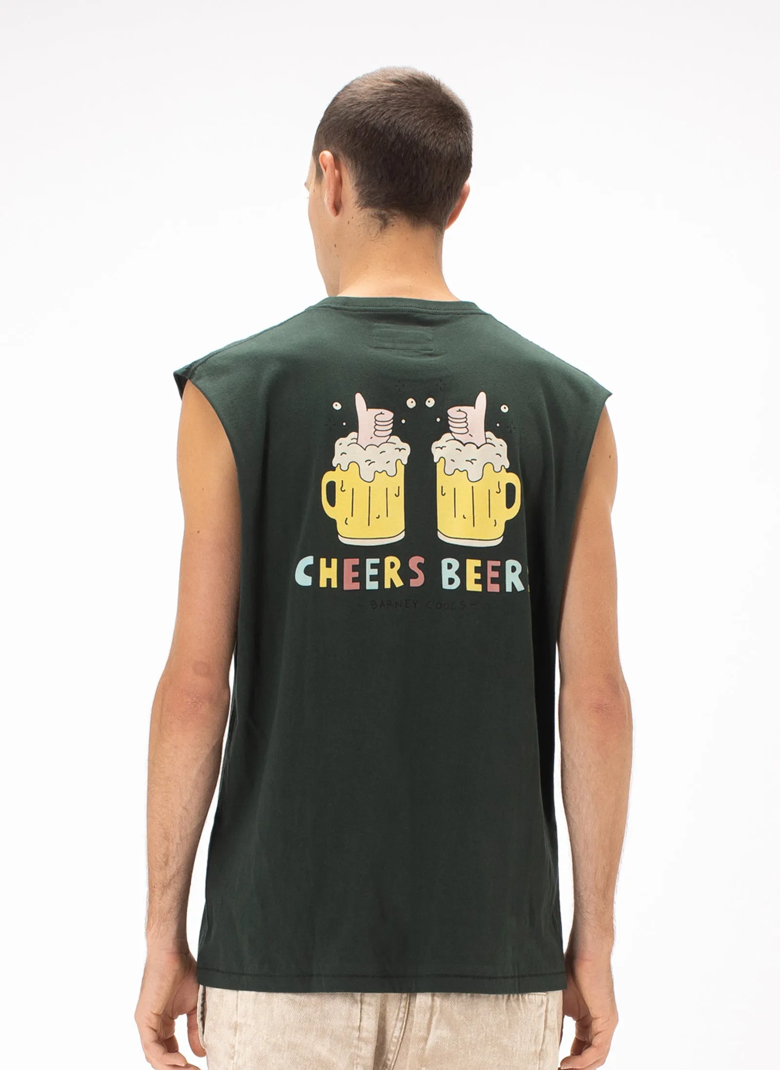 Cheers Beers Muscle Tee Forest