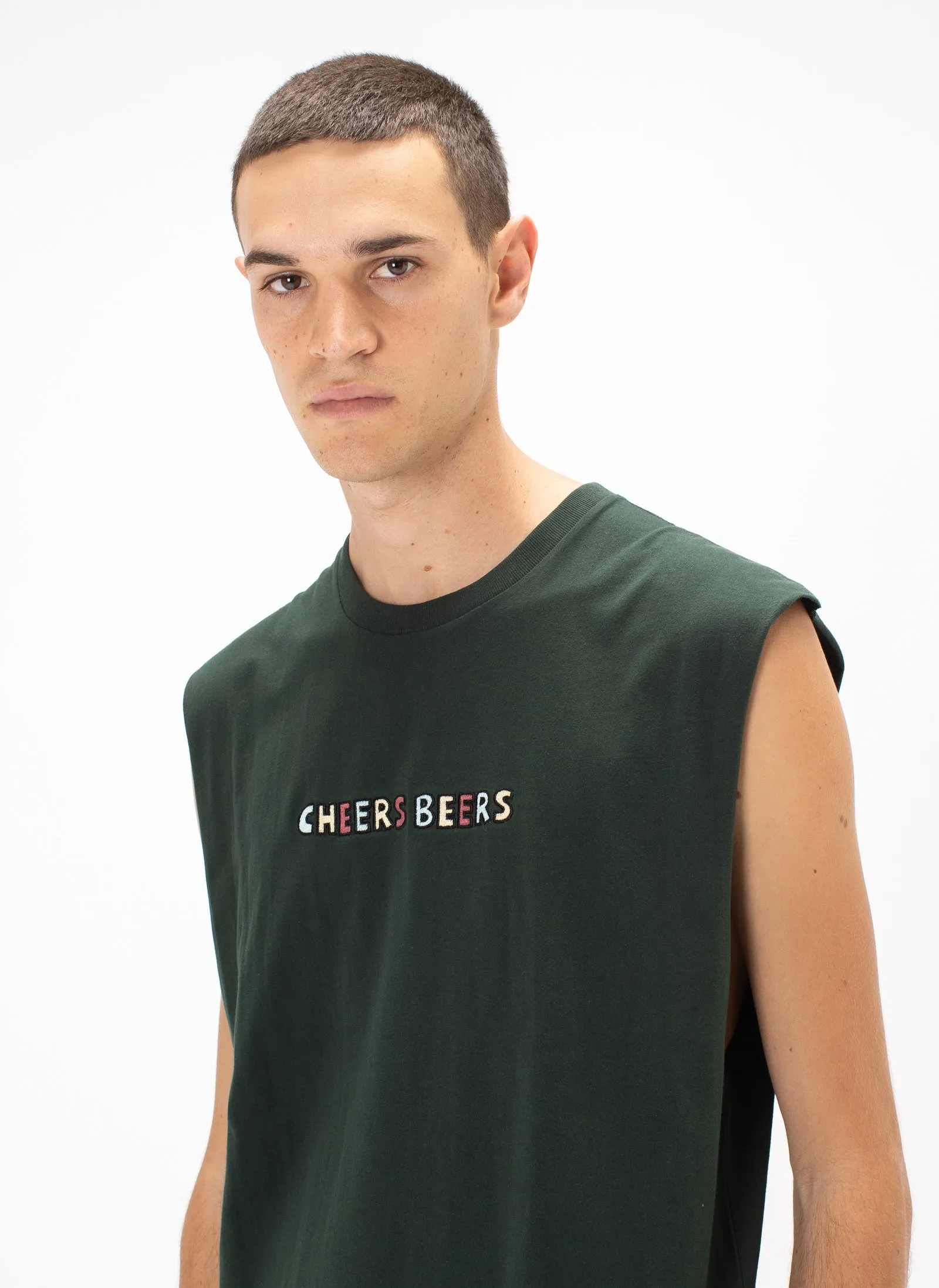 Cheers Beers Muscle Tee Forest