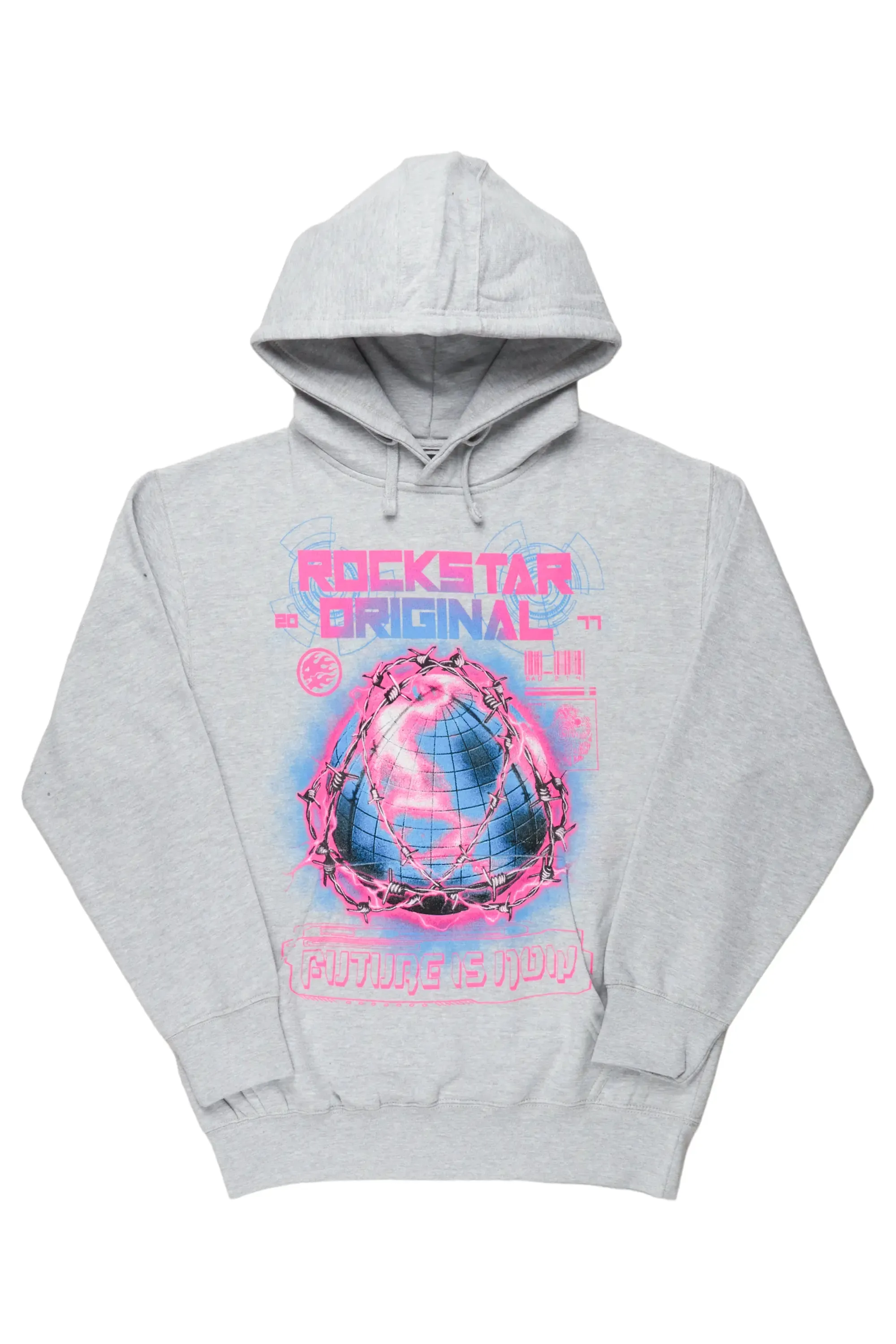 Digital Heather Grey Graphic Hoodie