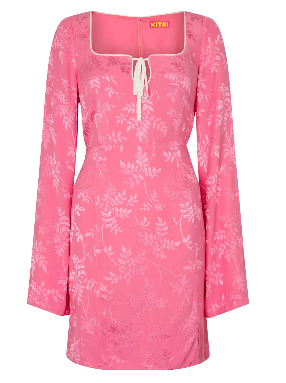 Elspeth Pink Floral Jacquard Mini Dress