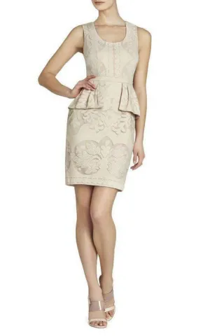 Etna Lace Peplum Sheath Dress