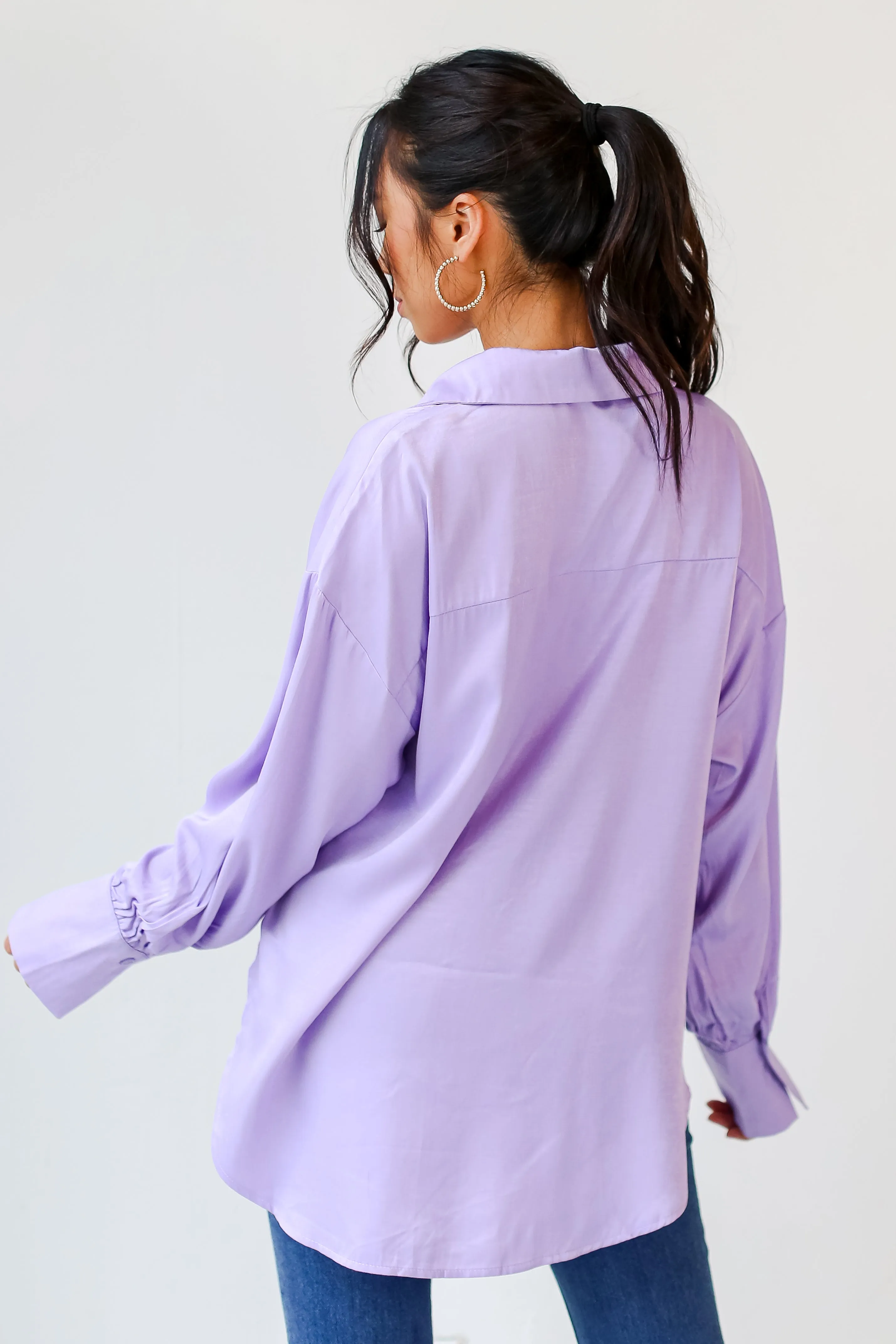 FINAL SALE - Elevated Adoration Satin Button-Up Blouse