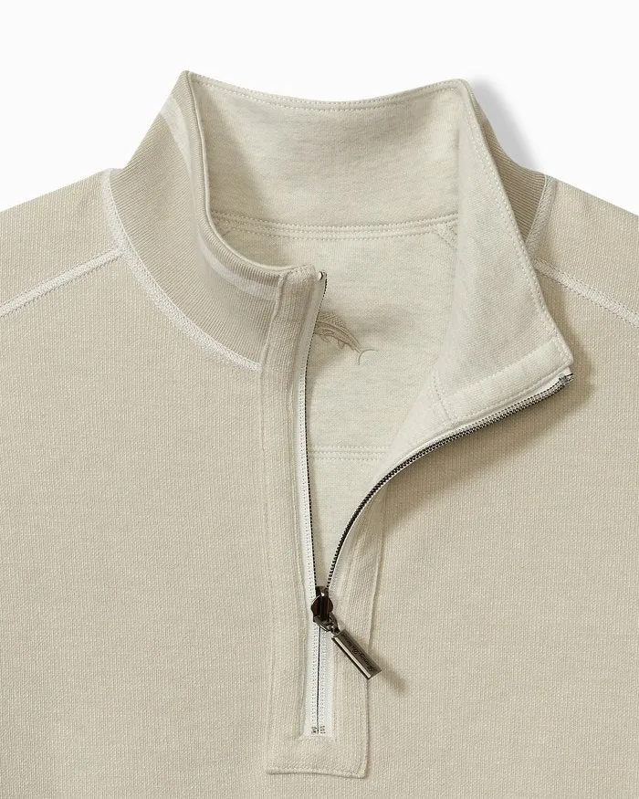 Flip Coast Reversible Half-Zip Sweatshirt in Lychee Heather by Tommy Bahama