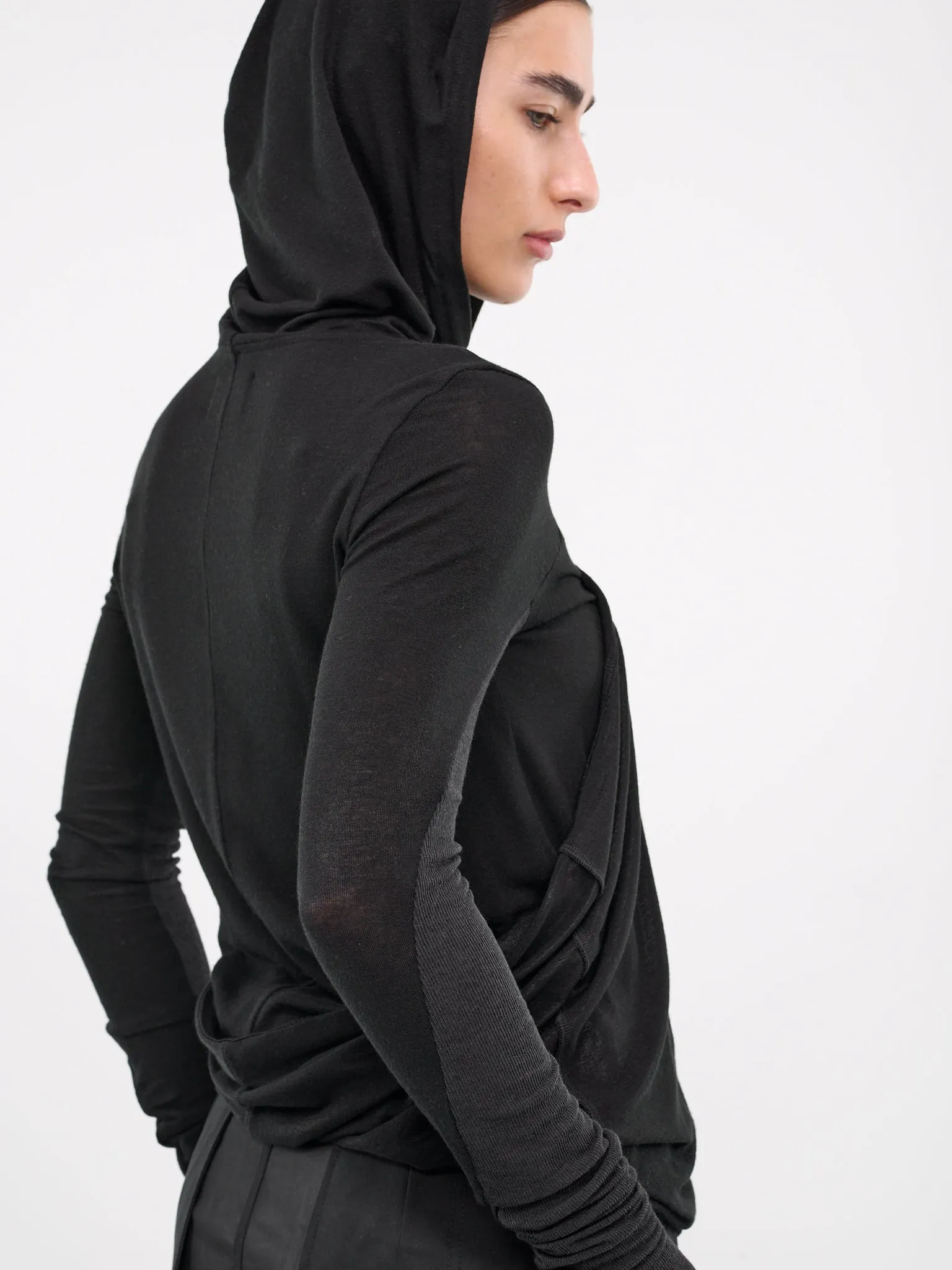 Folded Zip-Up Hoodie (SY-T28-BLACK)