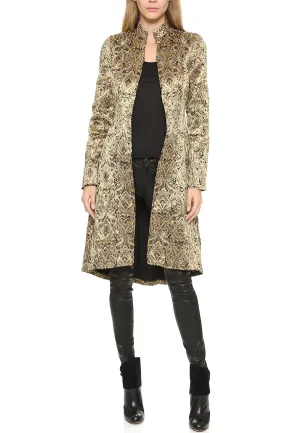 Gold Xia Metallic Jacquard Coat