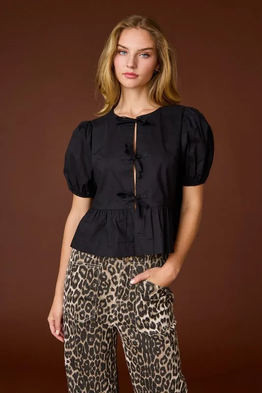 Hailey Bow Tie Detailed Blouse