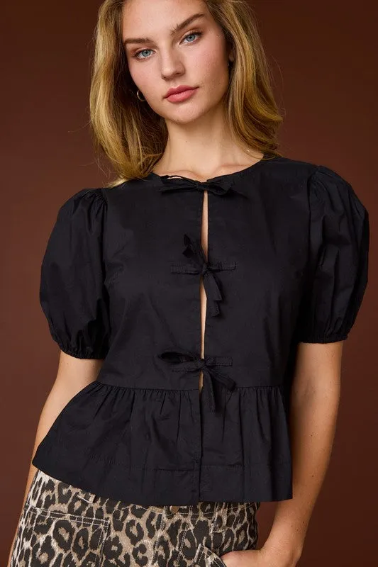 Hailey Bow Tie Detailed Blouse