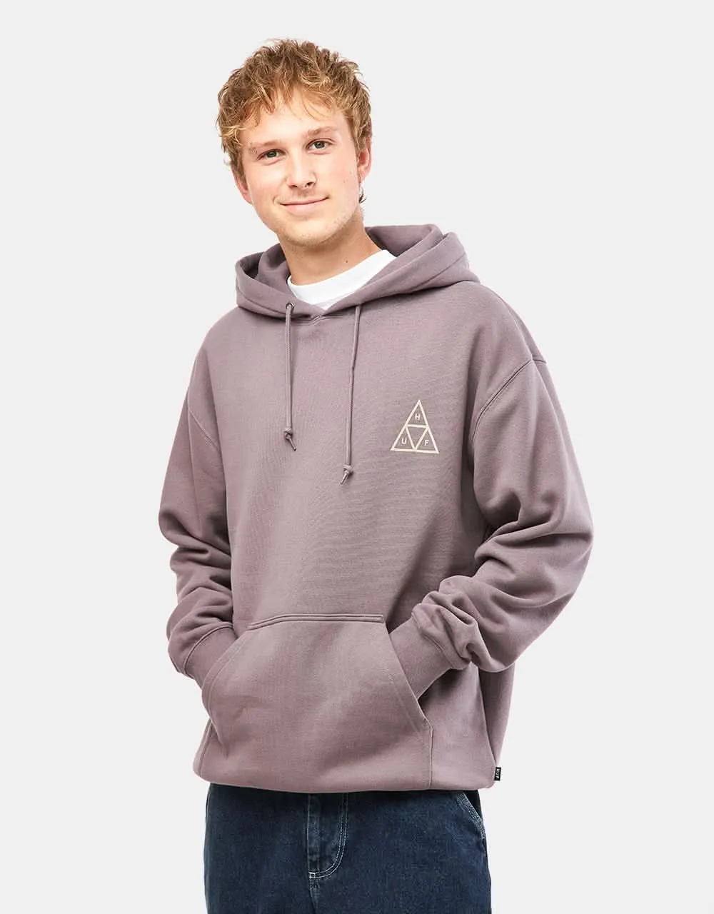 HUF Set Triple Triangle Pullover Hoodie - Light Plum