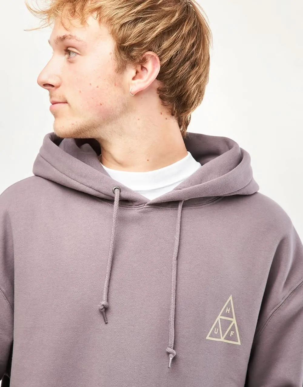 HUF Set Triple Triangle Pullover Hoodie - Light Plum