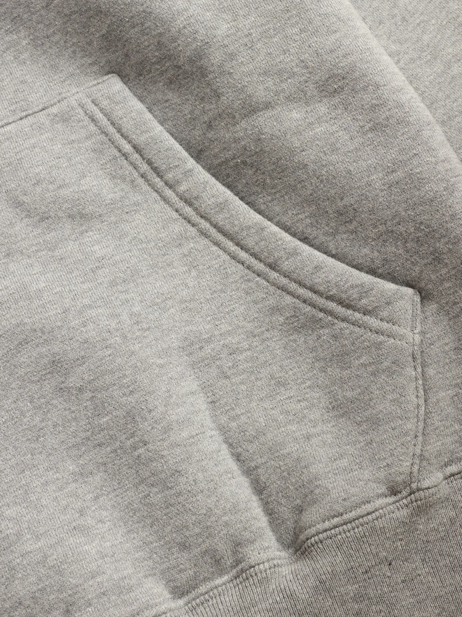 Japan-Made Fleece Hoodie in Heather Grey