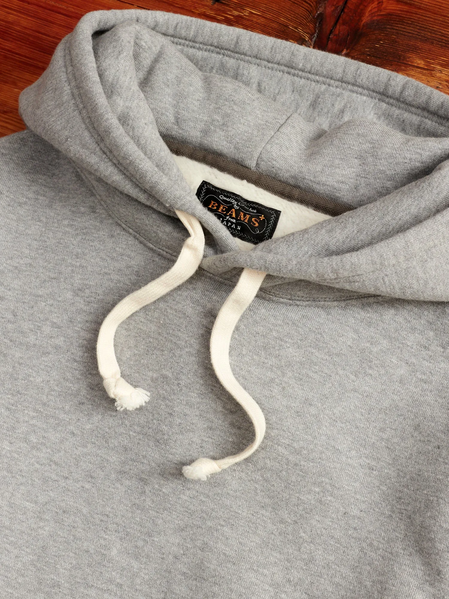 Japan-Made Fleece Hoodie in Heather Grey