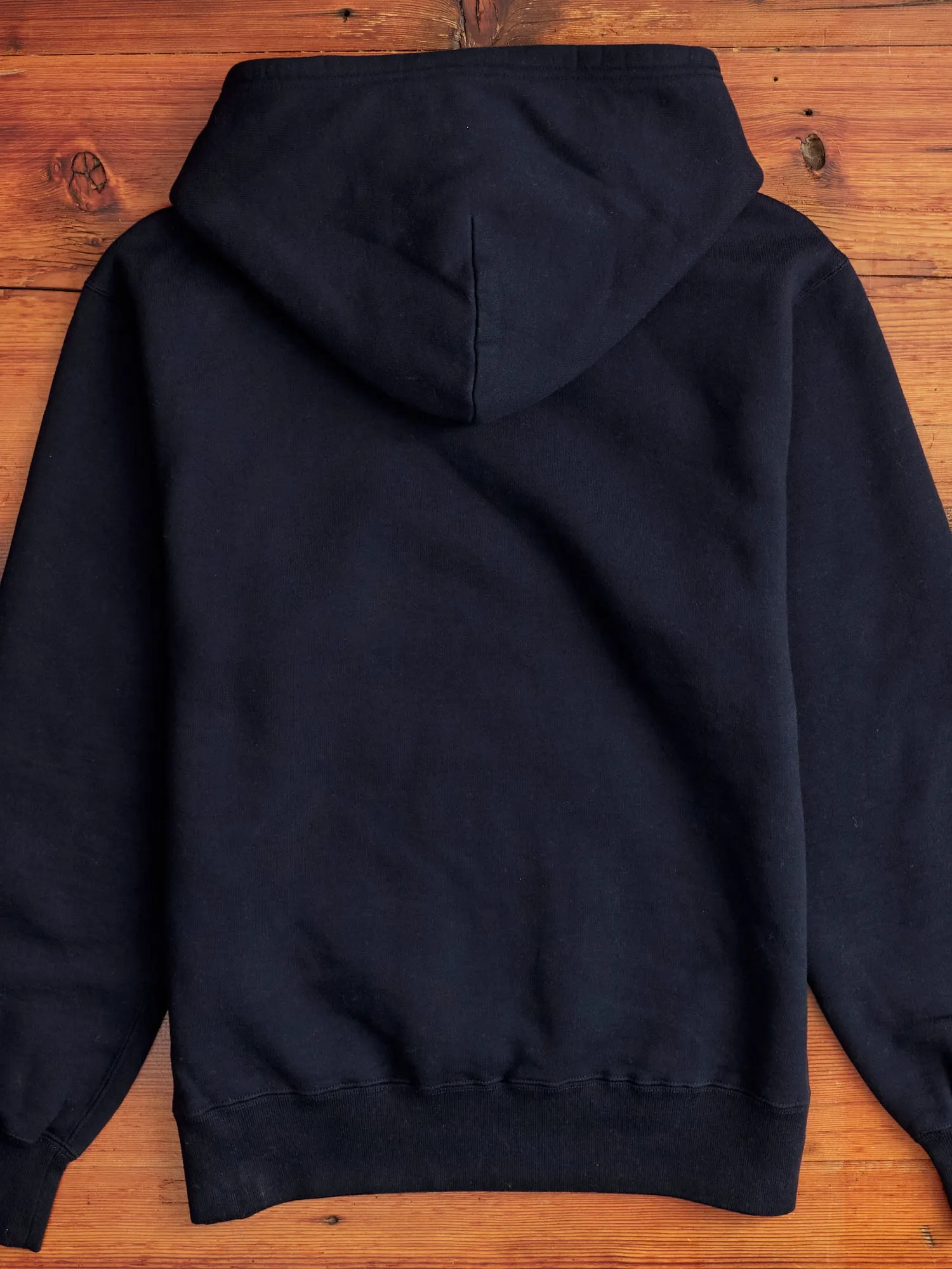 Japan-Made Fleece Hoodie in Navy