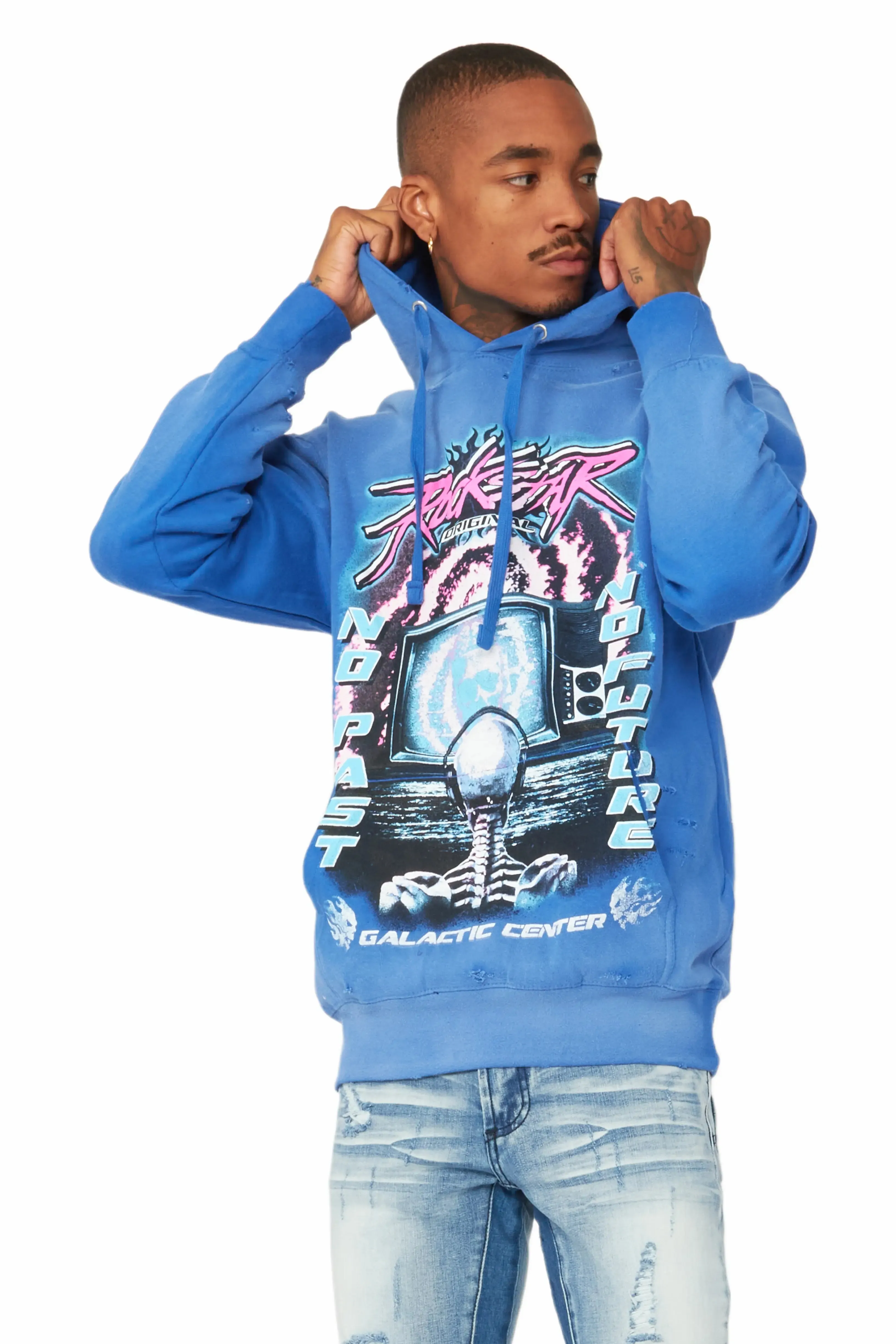 Jeton Blue Graphic Hoodie