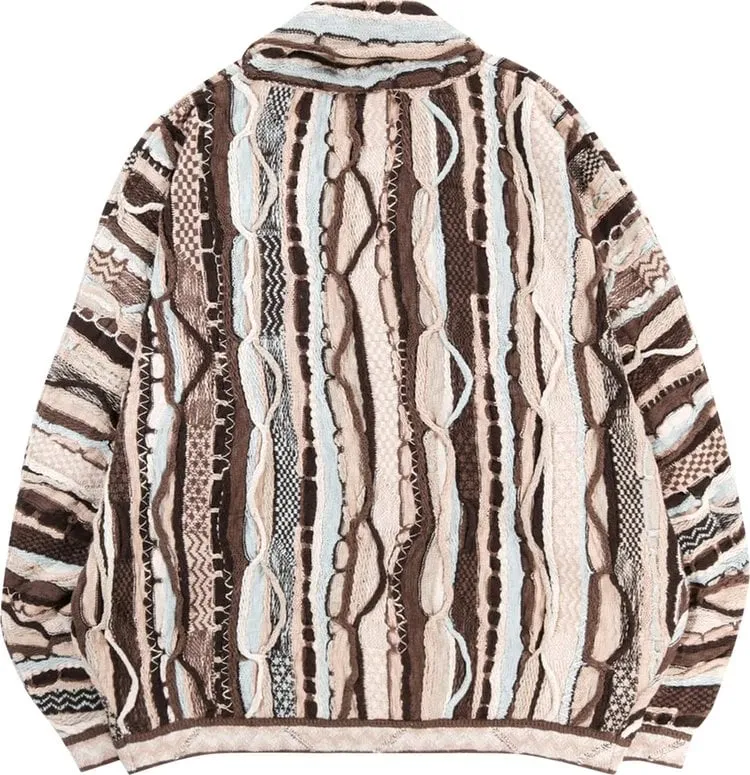 Kapital 7G Knit Gaudy Crew Sweater 'Brown', brown