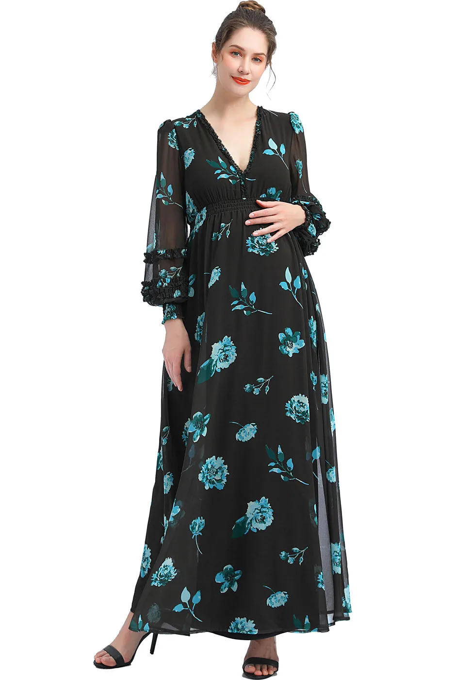 Kimi   Kai Maternity "Elena" Maxi Dress