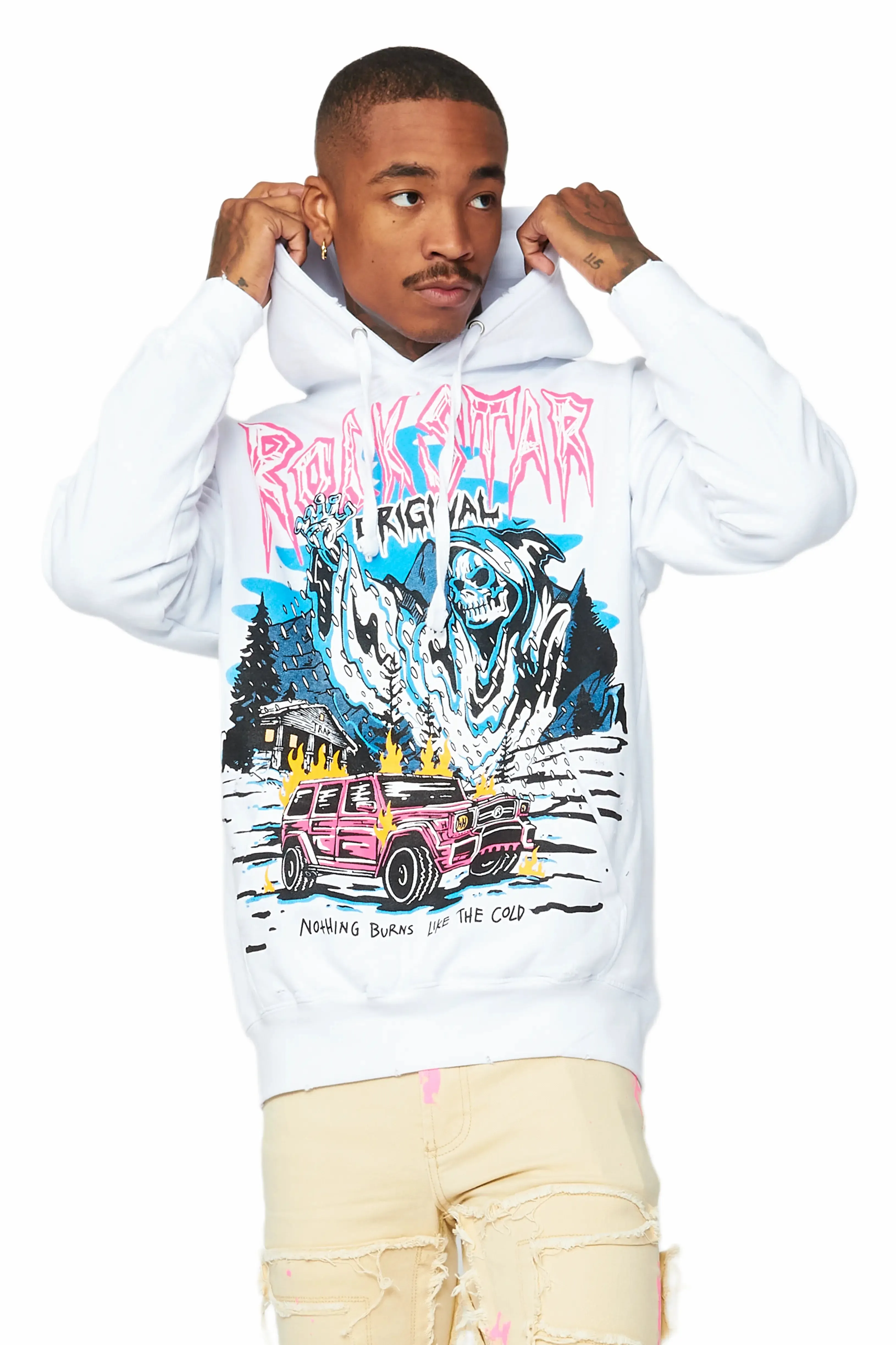 Kip White Graphic Hoodie