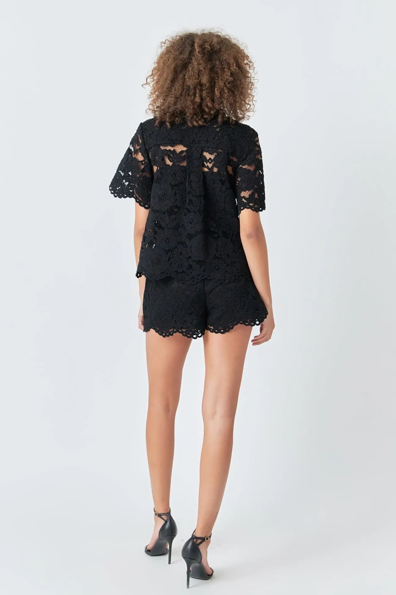 Lace Half Sleeves Top