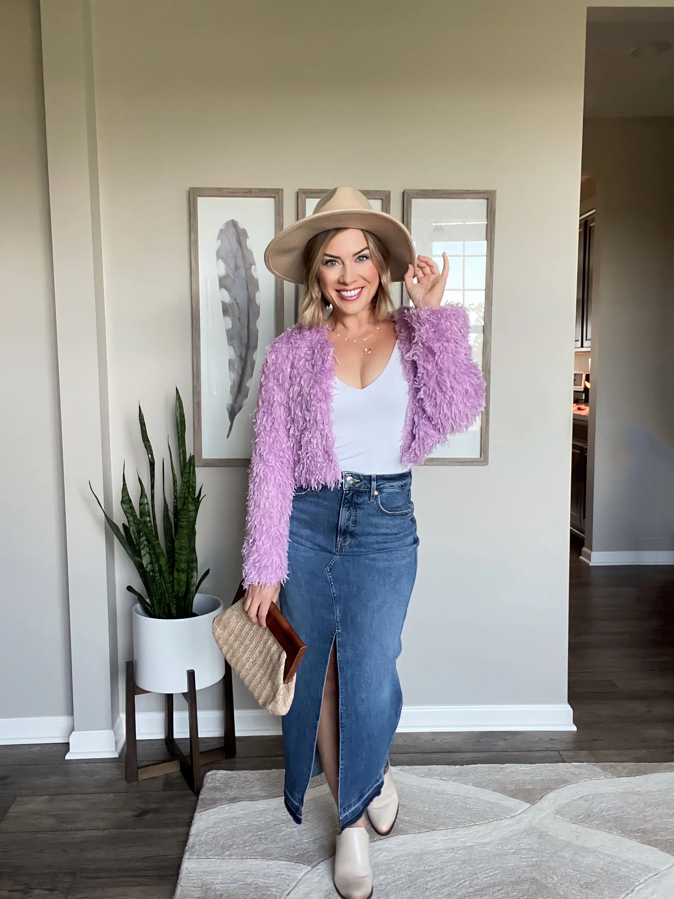 Lavender Haze Faux Fur Coat