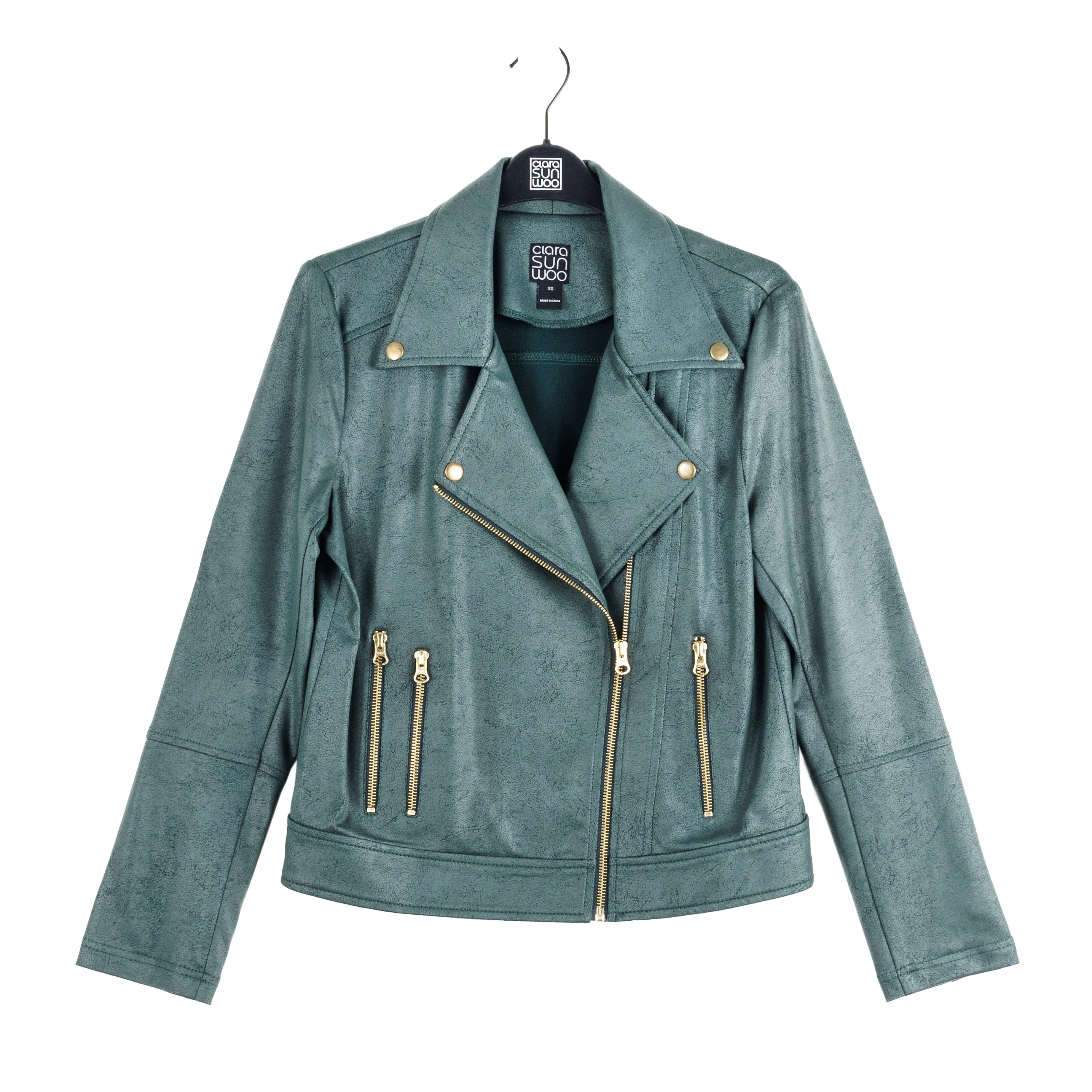 Liquid Leather™ Moto Zip Jacket - Hunter Green