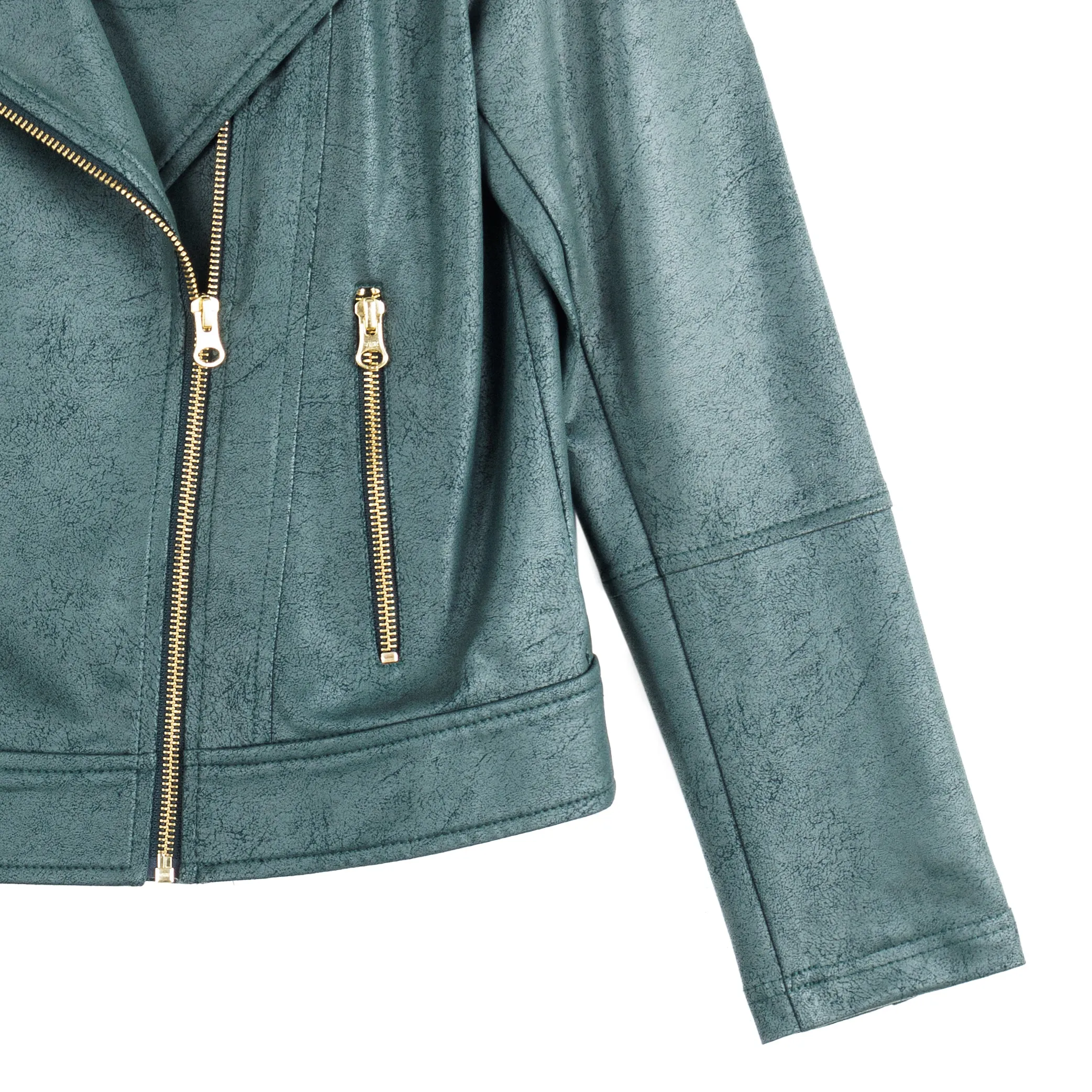 Liquid Leather™ Moto Zip Jacket - Hunter Green