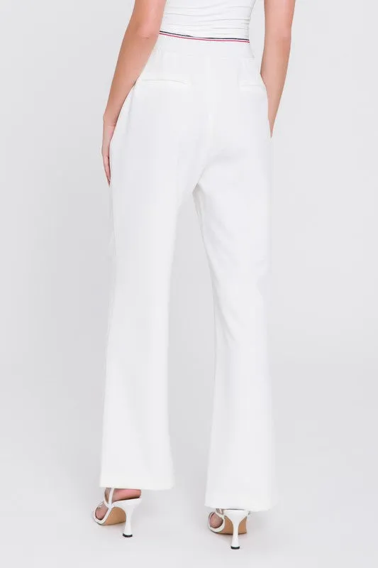 Mara Elastic Trim Wide Leg Pants