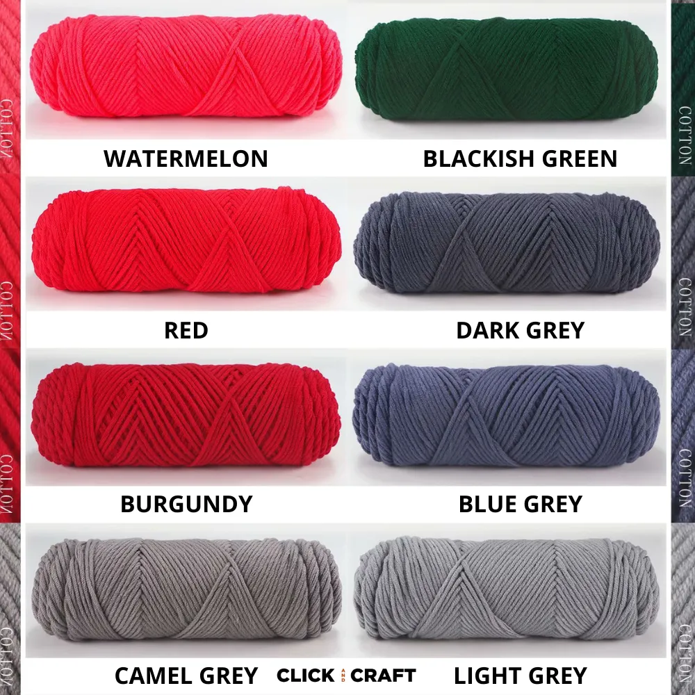 Milk Knitting Cotton Yarn | 8-ply Light Worsted Double Knitting