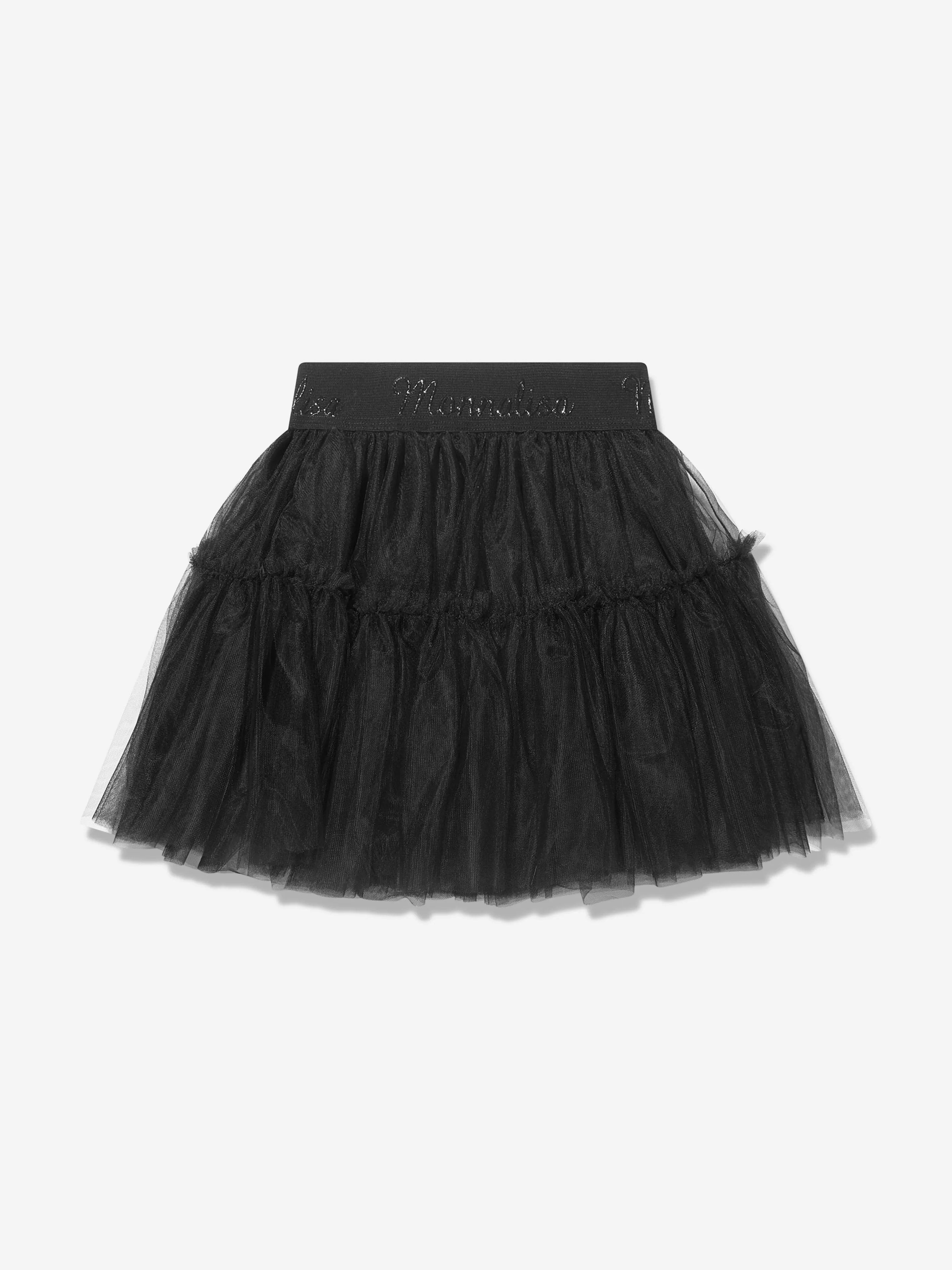 Monnalisa Girls Tulle Skirt in Black