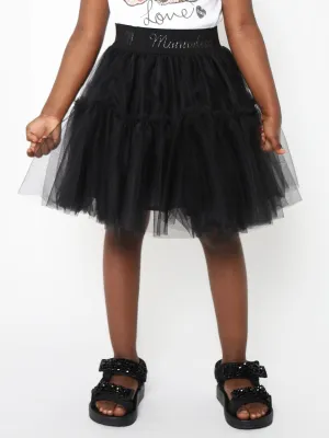 Monnalisa Girls Tulle Skirt in Black