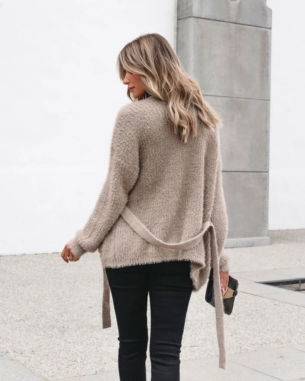 Muse By Magnolia Fuzzy Taupe Cardigan - FINAL SALE