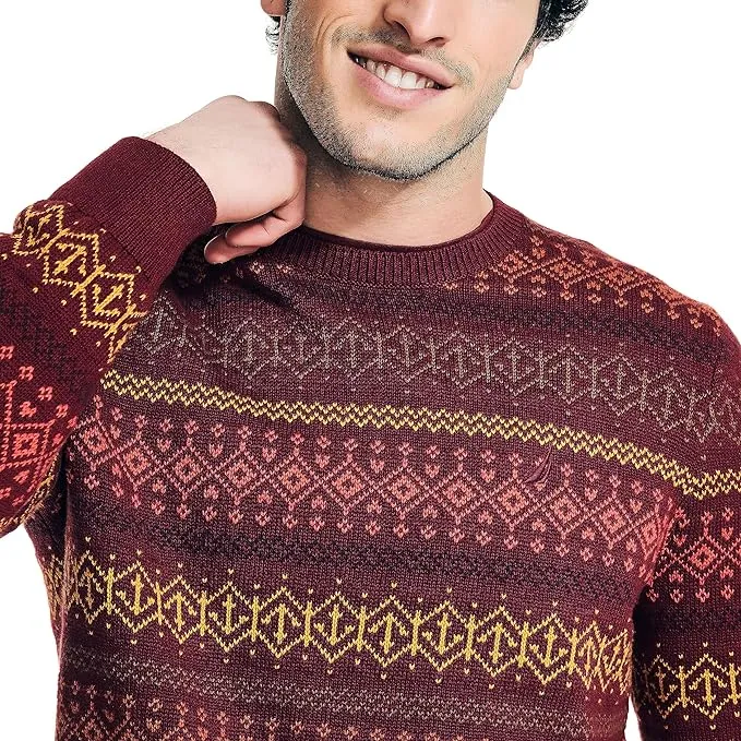 Nautica Men's Fair Isle Crewneck Sweater