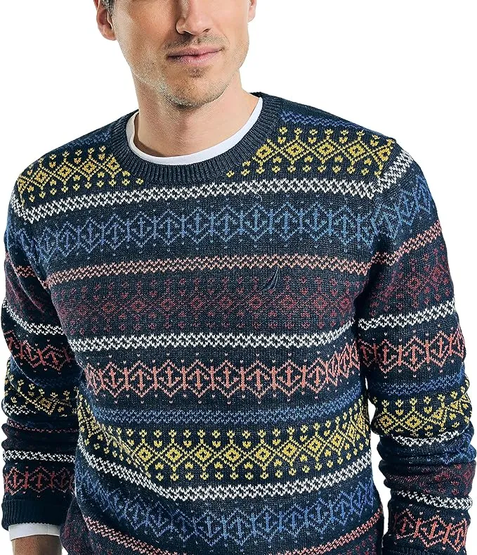 Nautica Men's Fair Isle Crewneck Sweater