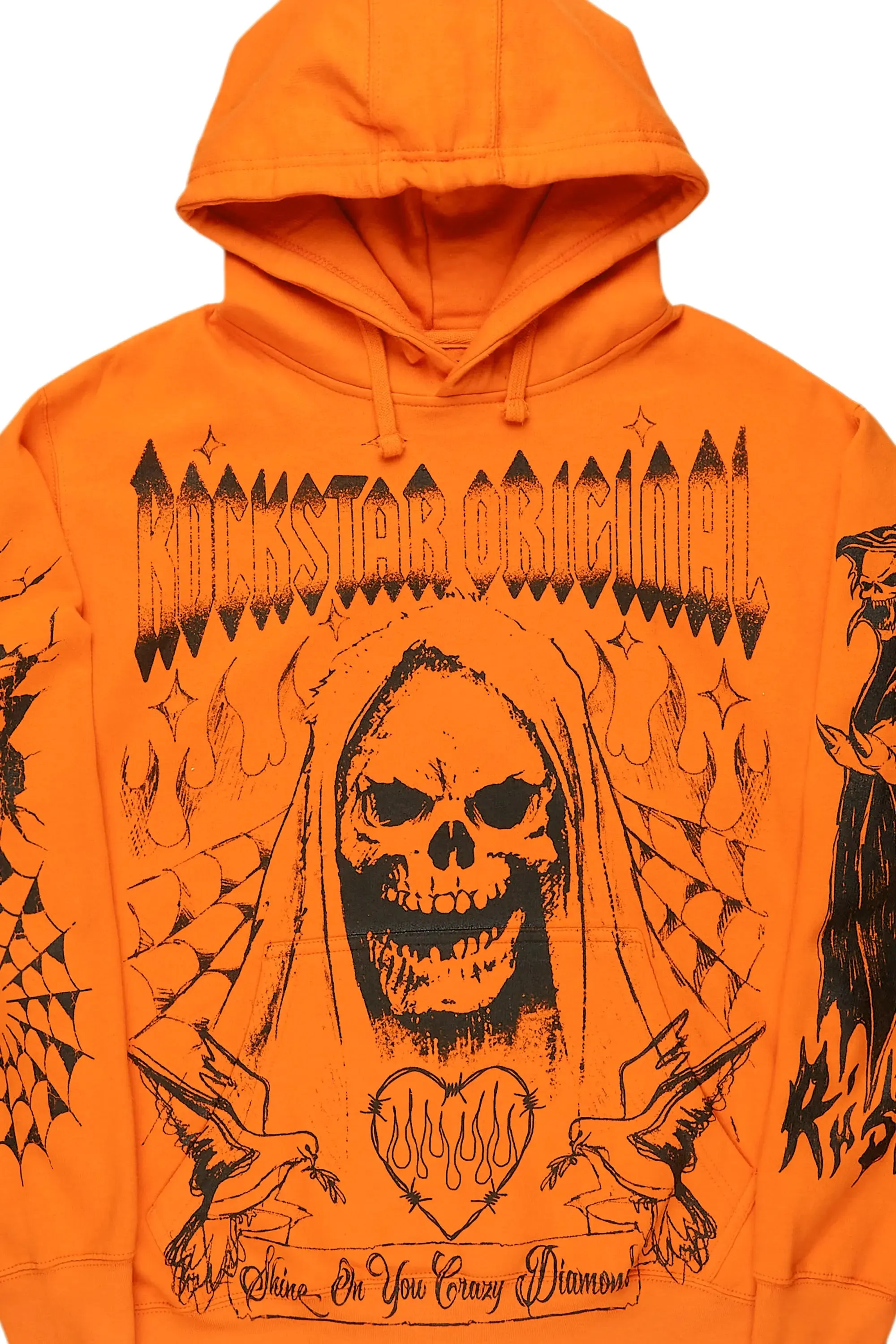 Pogboom Orange Graphic Hoodie