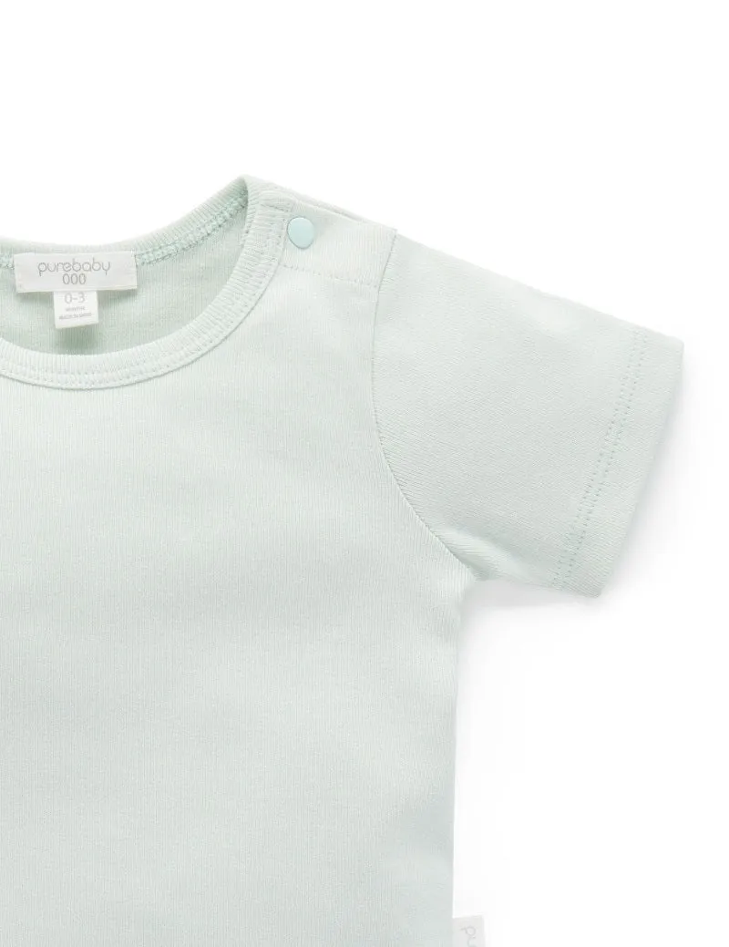 Purebaby Organic Rib Tee - Pistachio