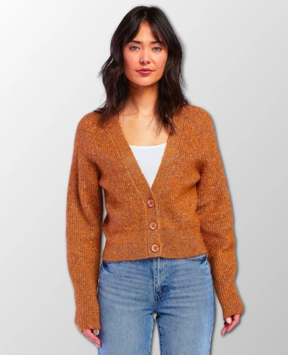 Rust Button Up Cardigan