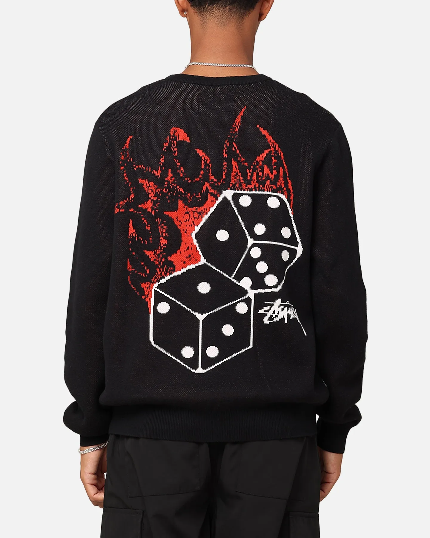 Stussy Fire Dice Sweater Black