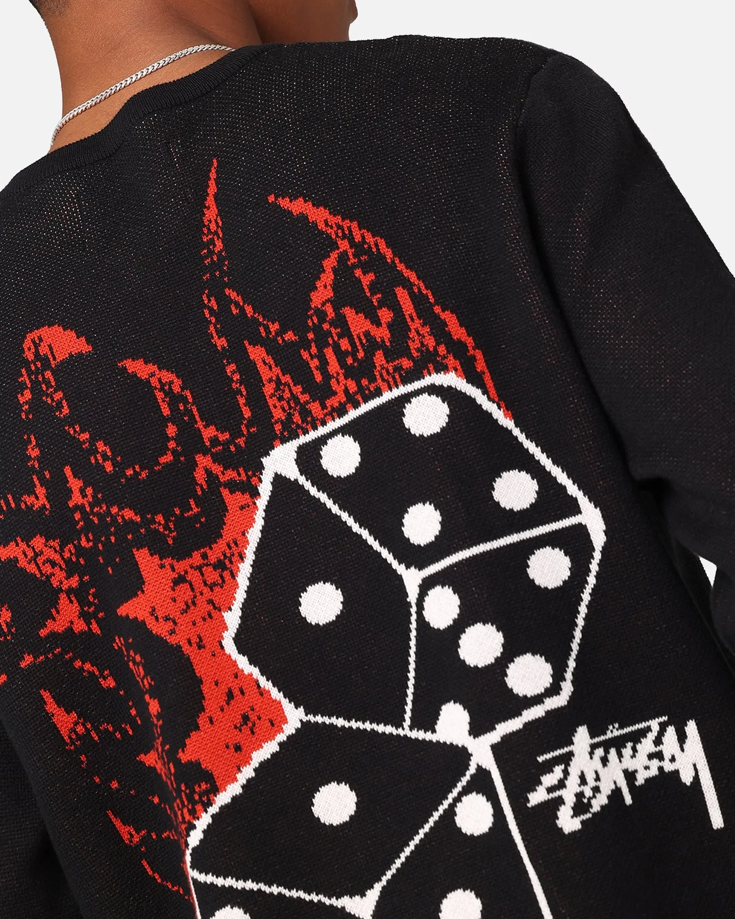 Stussy Fire Dice Sweater Black