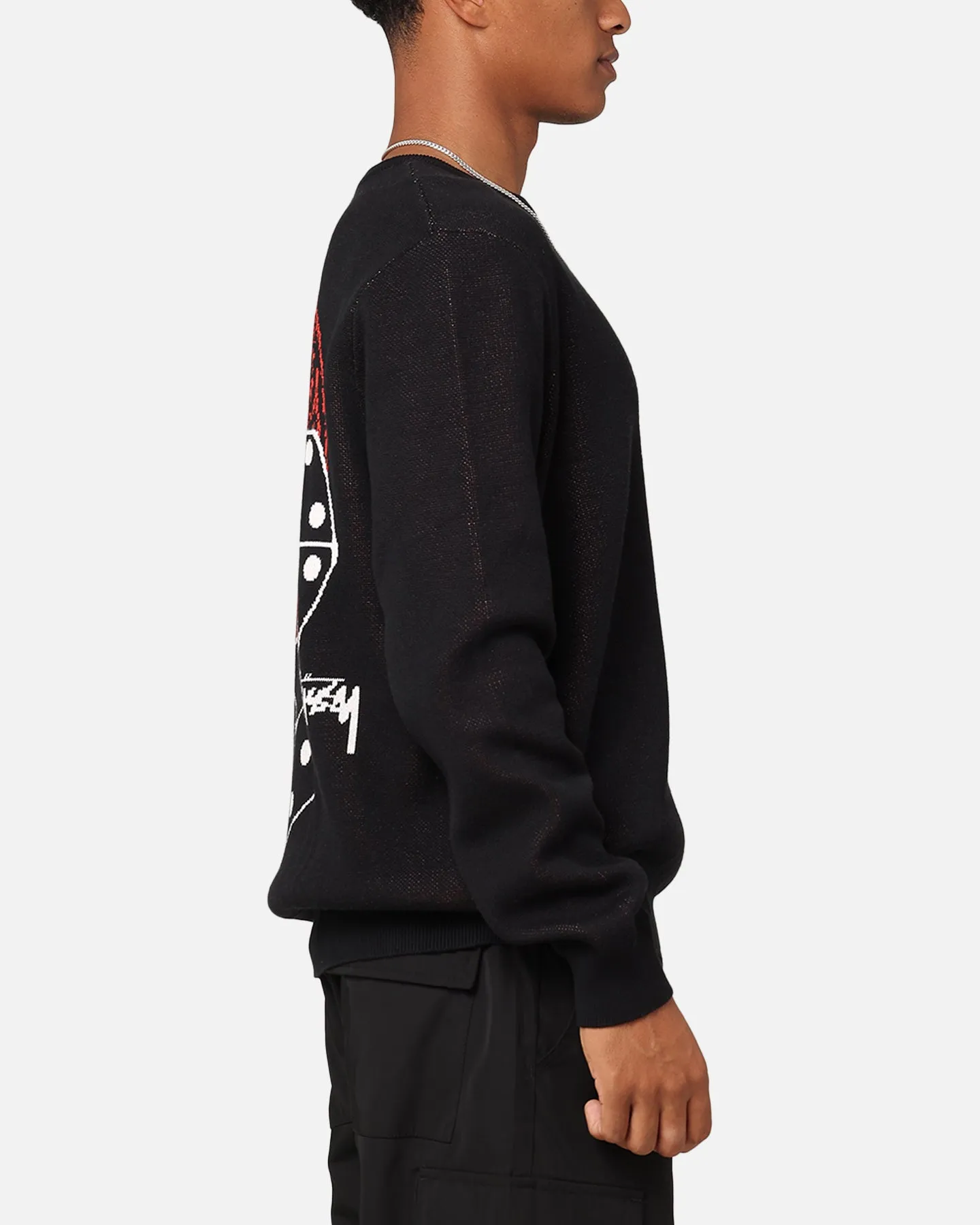 Stussy Fire Dice Sweater Black