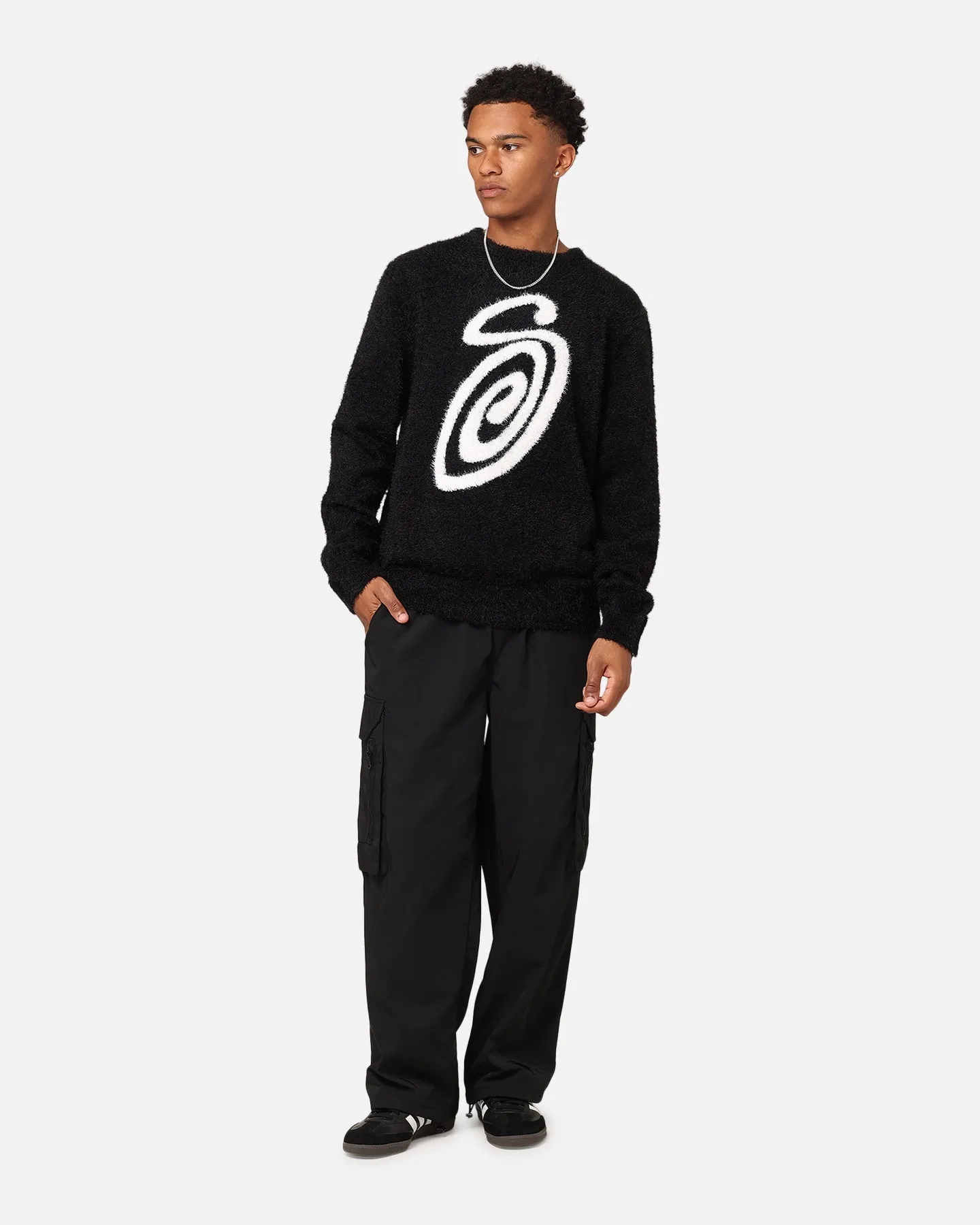 Stussy Fluffy Sweater Black