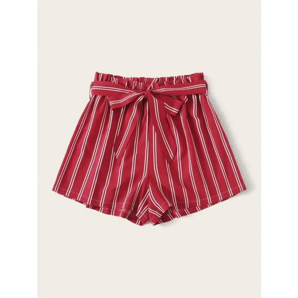 Trendy Women Red Stripe Short