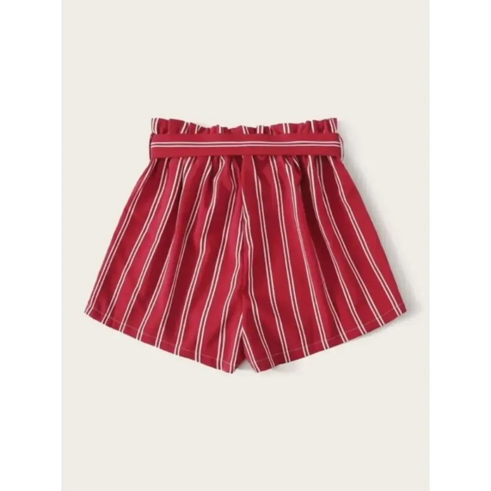 Trendy Women Red Stripe Short