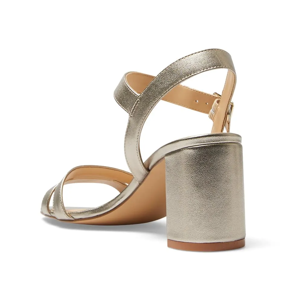 Utopia Heel in Pewter Leather