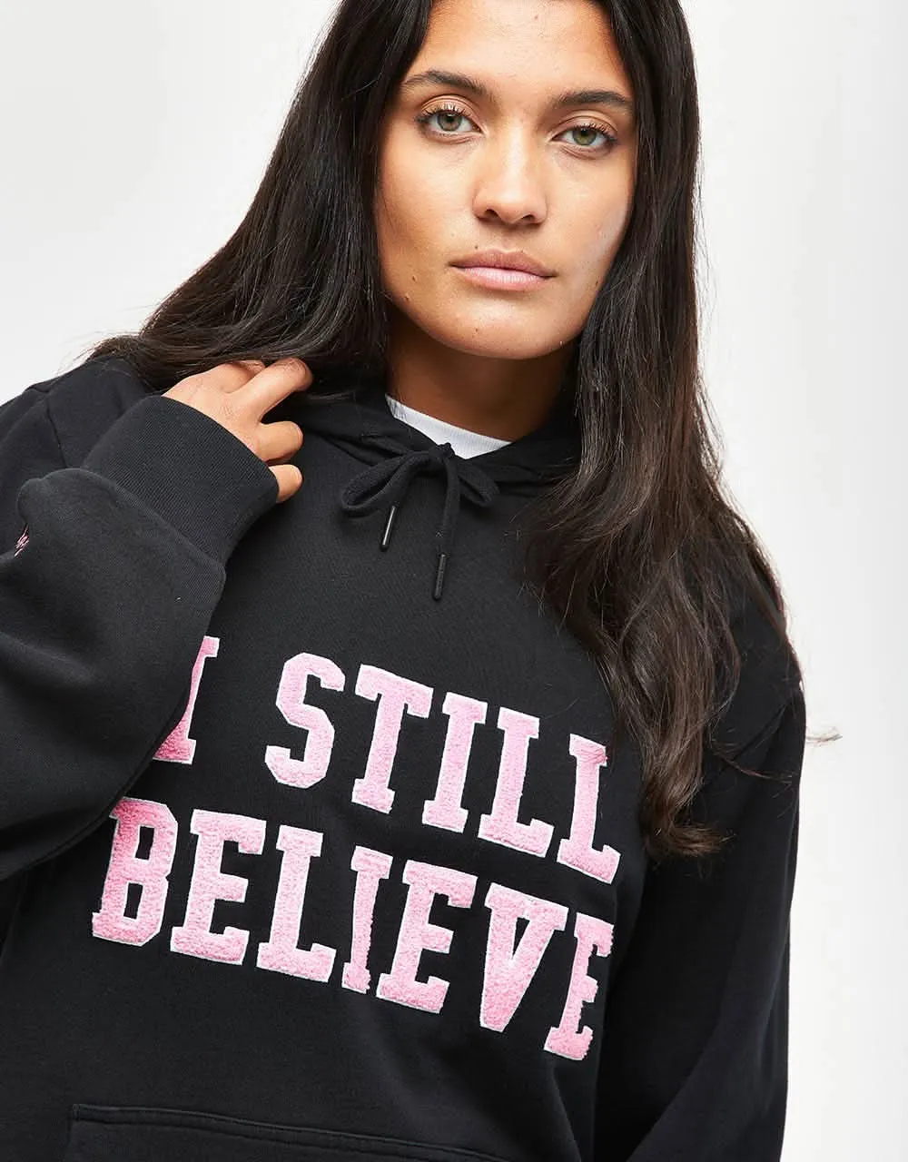 Welcome x Britney Spears Believe Pigment-Dyed Pullover Hoodie - Black