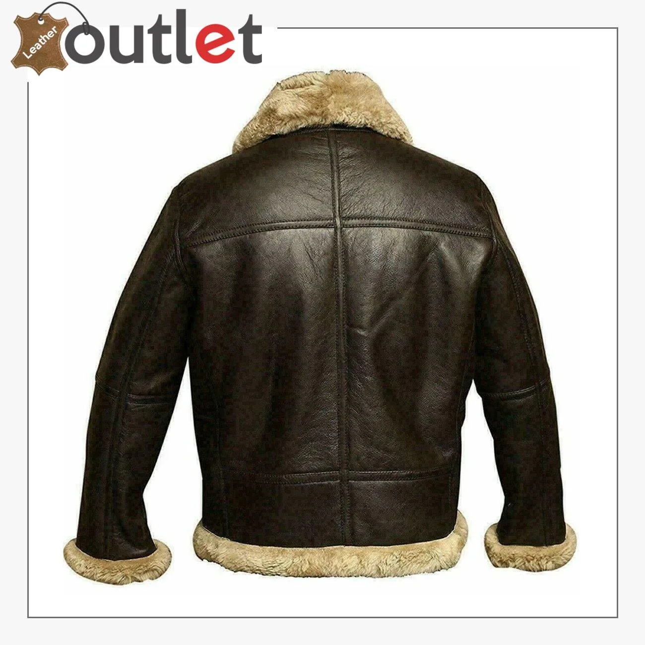 Women RAF B3 Pilot Winter Real Shearling Sheepskin Leather Bomber Aviator Jacket