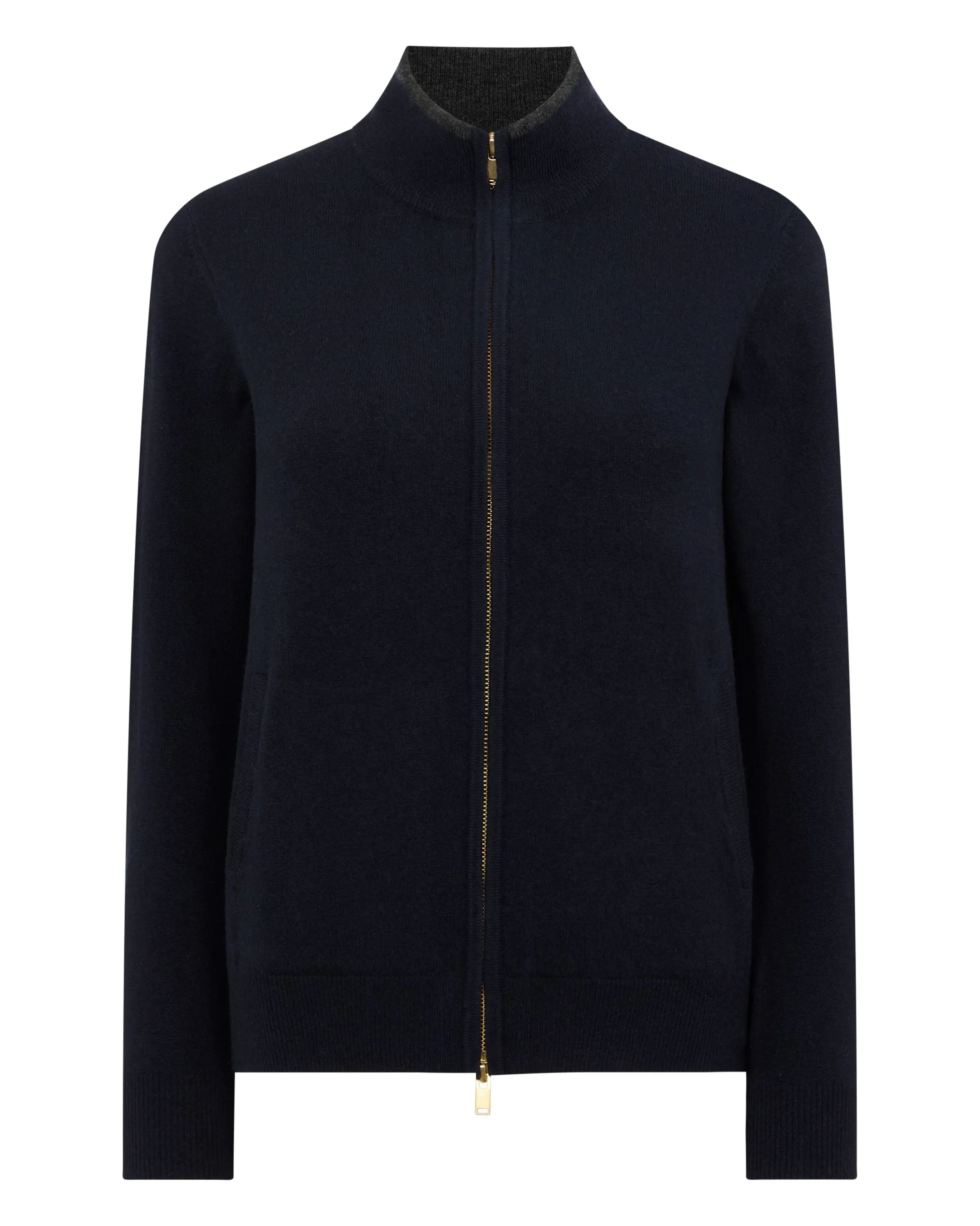 Women's Alisa Full Zip Cashmere Cardigan Navy Blue